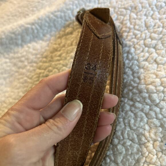 Banana Republic Men’s Full Grain Solid Leather Belt Brown Size 34 - Picture 14 of 14